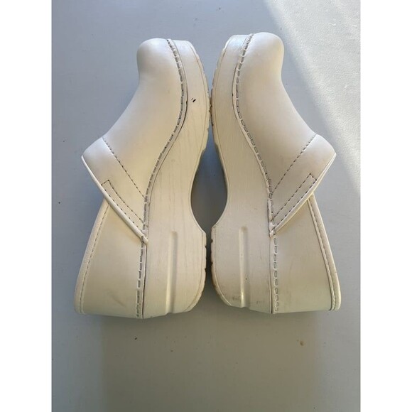 DANSKO Clogs Slip On Comfort Nurse Nursing Shoes White Leather Size 36 5.5-6 - Picture 3 of 7